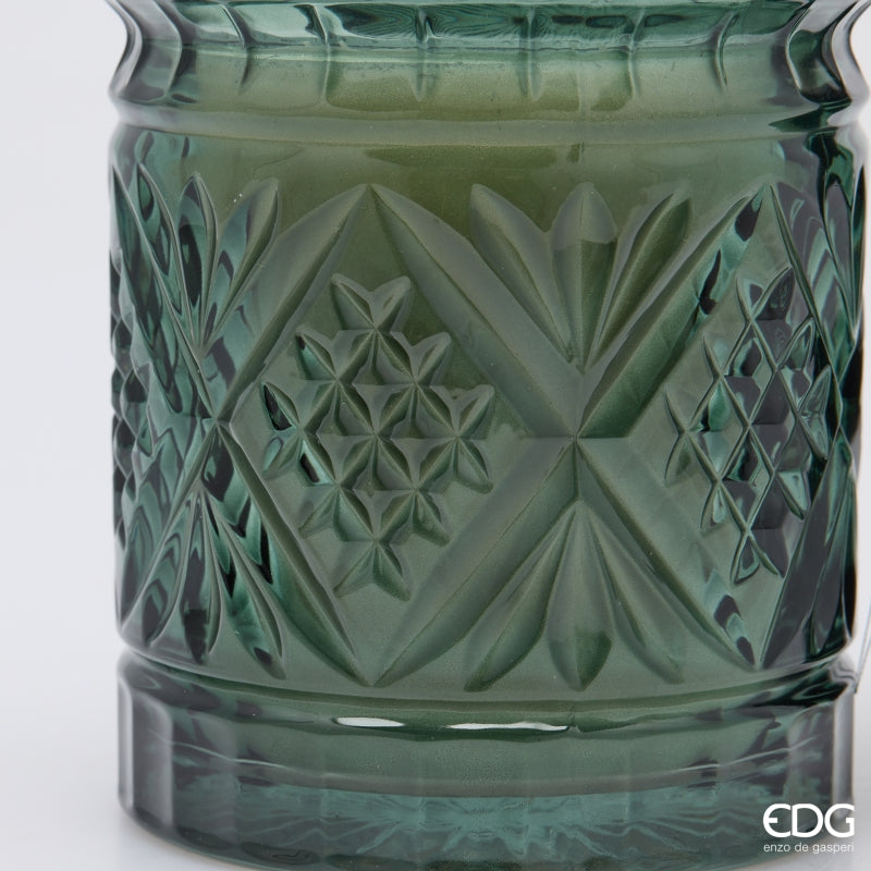 EDG Enzo De Gasperi Candela Natalizia Crystal Profumata Cardamom Snaps H18 Ø12 cm – Decorazione di Natale