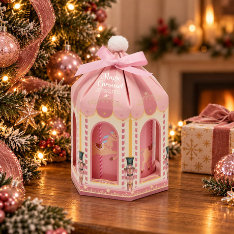 EDG Enzo De Gasperi Vela Perfumada Giostra Carosello Cardamom Snaps H9 Ø8 cm – Decoración de Navidad