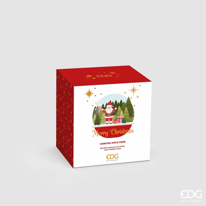 EDG Enzo De Gasperi Vela de Navidad Cupola Perfumada Honeyed Apple Cider H12,5 Ø10 cm – Vela Navideña