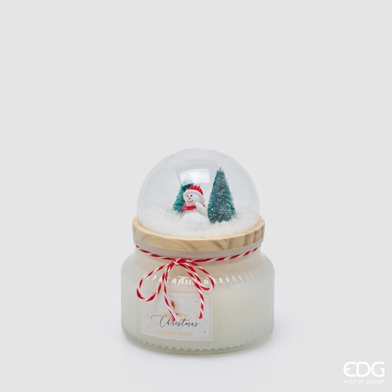 EDG Enzo De Gasperi Vela Navideña Cúpula Perfumada White Musk H12,5 cm – Decoración Navideña