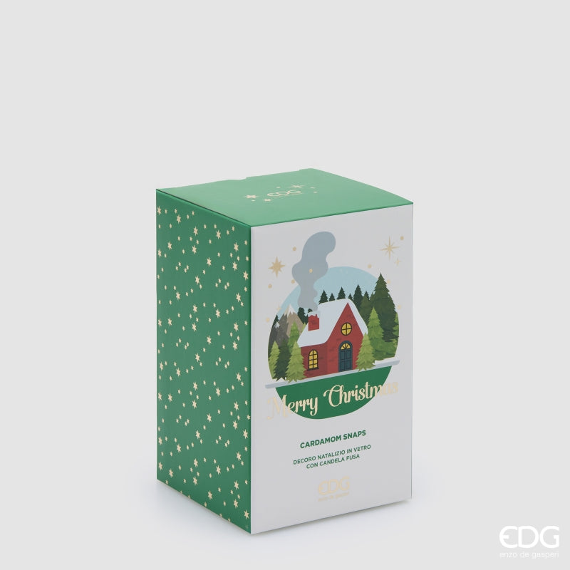 EDG Enzo De Gasperi Vela Perfumada con Cúpula Cardamom Snaps H15 Ø10 cm – Decoración de Navidad