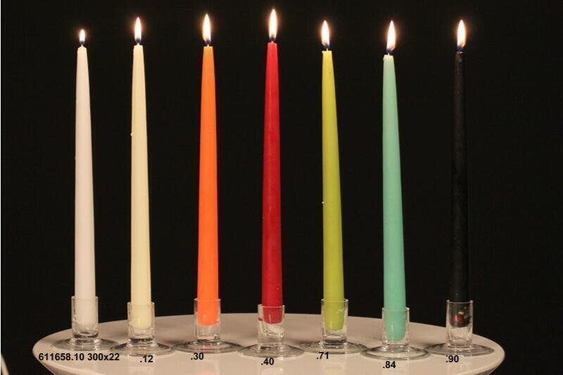 EDG Enzo De Gasperi Set 2 Candele a Stelo Bianche 30x2,2 cm – Candela Decorativa