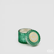 Vela EDG Enzo De Gasperi Crystal con Jarrón + Caja de Regalo H 8,5 cm D 9 cm 160gr Verde