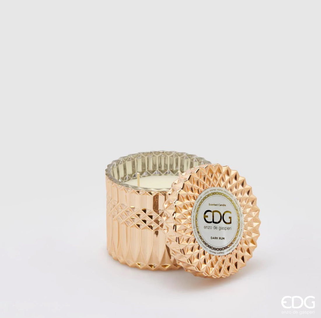 EDG Enzo De Gasperi Vela Crystal New + Caja de Regalo H10,5 D11 Dark Rum