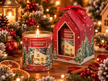 EDG Enzo De Gasperi Vela Noel Perfumada Sidra de Manzana y Miel H8 Ø7 cm – Vela Navideña