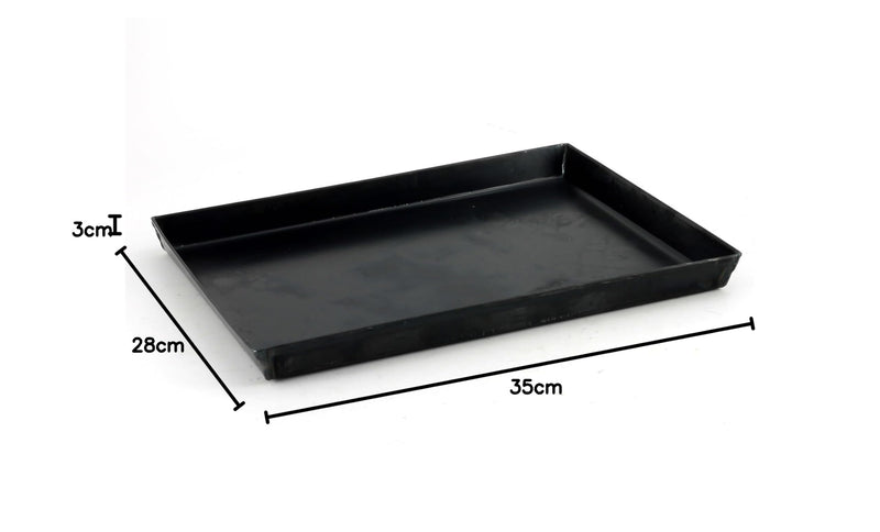 AGNELLI Bandeja Rectangular Lámina Azul 35x28x3 cm