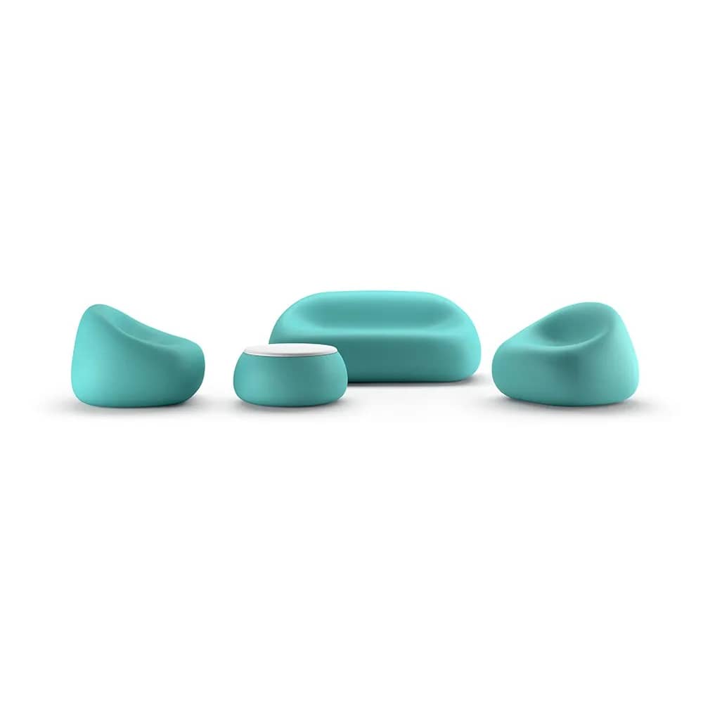 plust plust t ball tavolino contenitore con piano acquamarina