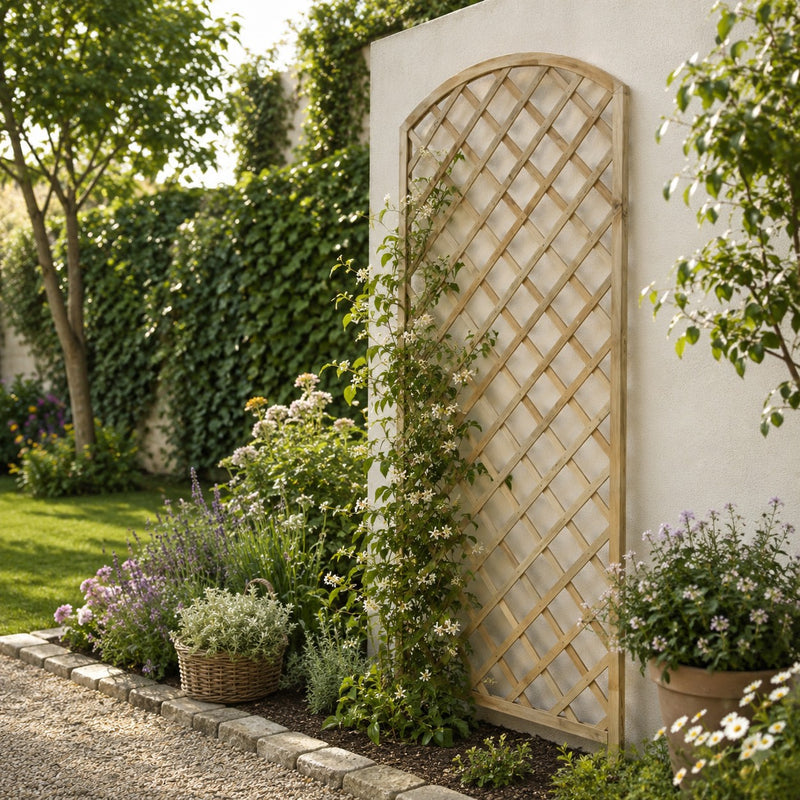 Rejilla de Madera Garden Arco 90x180cm Impregnada para Exterior L'Arcolaio