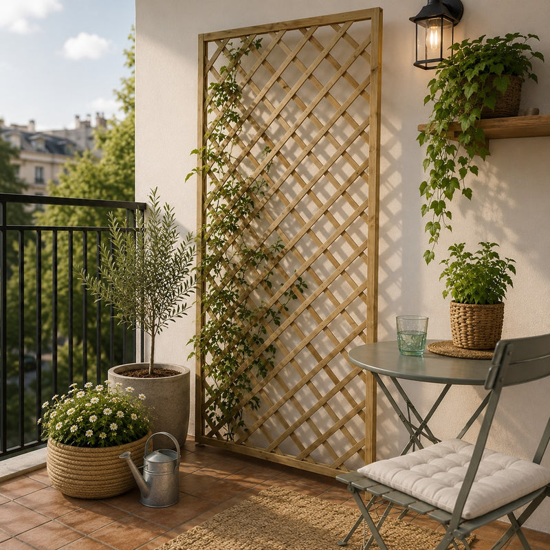 La Enrejado Malla Madera Garden Rectangular Madera Impregnada 100x200cm