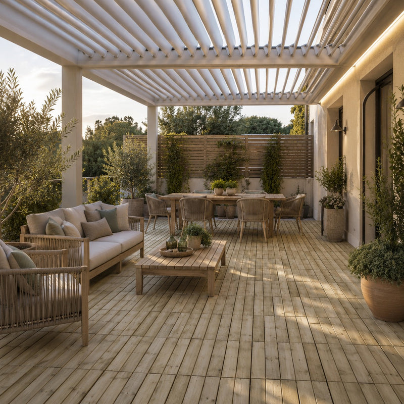 Suelo de Madera L'Arcolaio 50x50 cm para Exteriores