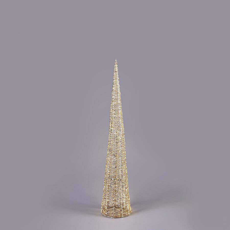EDG Enzo De Gasperi Árbol de Navidad Led Stripes Cono 1800 MicroLed H 180 Cm D 34 Cm Oro