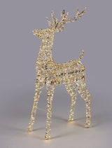 EDG Enzo De Gasperi Decoro Natale Renna Stripes 720 MicroLed H 115 Cm L 64 Cm L 22 Cm Gold