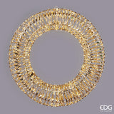 EDG Enzo De Gasperi Corona Navidad Led Stripes 960 MicroLed D 70 Cm Ip 44 Oro