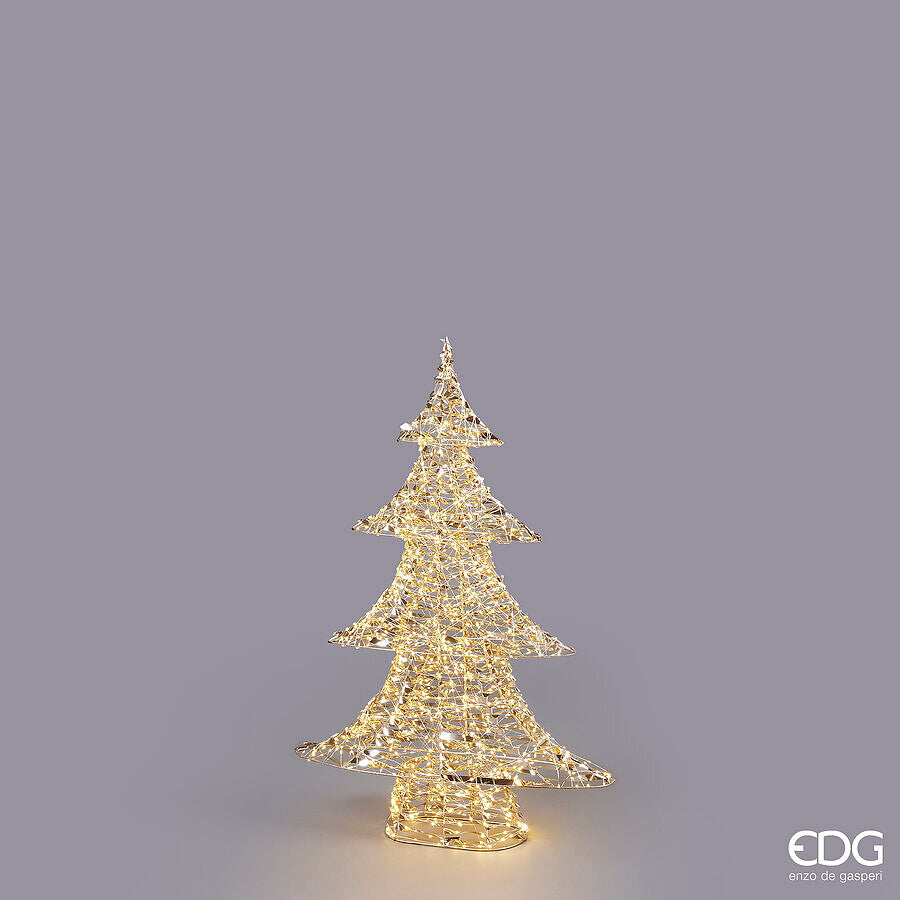 EDG Enzo De Gasperi Albero di Natale Led Stripes 960 MicroLed H 78 Cm L 54 Cm L 13 Cm Oro