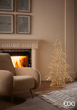 EDG Enzo De Gasperi Albero di Natale Led Stripes 1.440 MicroLed H 98 Cm L 65 Cm L 16 Cm Oro