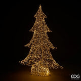EDG Enzo De Gasperi Albero di Natale Led Stripes 2.400 MicroLed H 150 Cm L 106 Cm L 22 Cm Oro