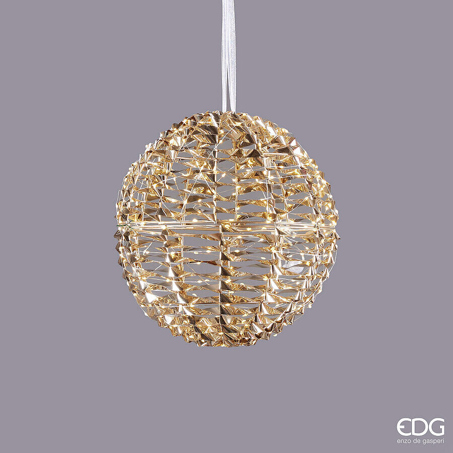 EDG Enzo De Gasperi Decoro Navidad Stripes Sfera 300 MicroLed D 30 Cm IP 44 Gold