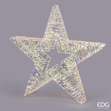 EDG Enzo De Gasperi Decoración Rayas Estrella de Navidad 2400 Microled D 100 Cm L 14 Cm Natural