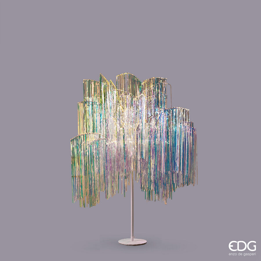 EDG Enzo De Gasperi Árbol de Navidad Led Flecos 600 Microled H 150 Cm D 90 Cm Natural