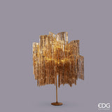 EDG Enzo De Gasperi Árbol de Navidad Led Flecos 600 Microled H 150 Cm D 90 Cm Champagne