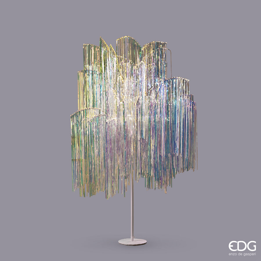 EDG Enzo De Gasperi Árbol de Navidad Led Flecos 960 Microled H 180 Cm D 140 Cm Natural