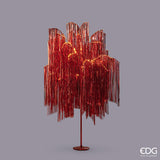 EDG Enzo De Gasperi Árbol de Navidad Led Flecos 960 Microled H 180 Cm D 140 Cm Rojo