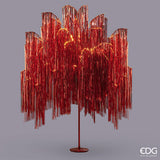 EDG Enzo De Gasperi Árbol de Navidad Led Flecos 2.160 Microled H 300 Cm D 160 Cm Rojo