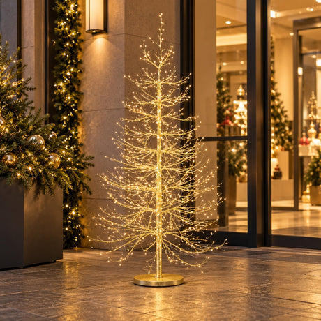 EDG Enzo De Gasperi Árbol de Navidad Haya Rich 1440 MicroLED H150 Ø105 cm IP44 – Árbol Luminoso de Exterior