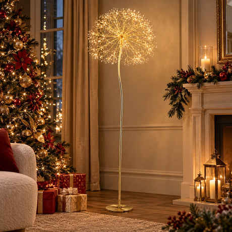 EDG Enzo De Gasperi Adorno Navideño Tarassaco Rich Gold 1200 LED H240 Ø60 cm IP44 – Decoración Luminosa