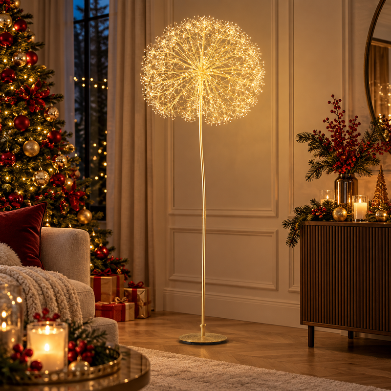EDG Enzo De Gasperi Tarassaco Rich Luminoso Gold 2050 MicroLED H240 Ø70 cm IP44 – Decorazione Natalizia
