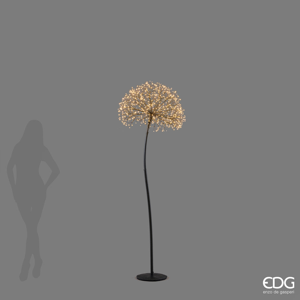 EDG Enzo De Gasperi Decoración Tarassaco Rich Negro 1200 MicroLED H210 Ø60 cm IP44 – Decoración Navideña Luminosa