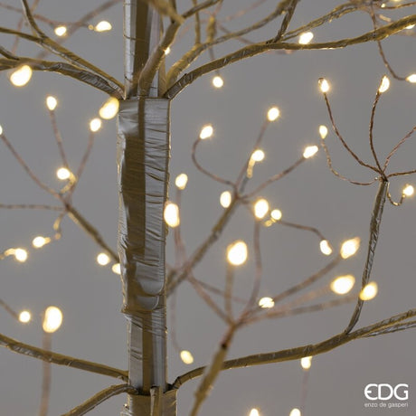EDG Enzo De Gasperi Albero di Natale Faggio Slim 1080 LED H180 cm Nero IP44 – Albero Natalizio Luminoso