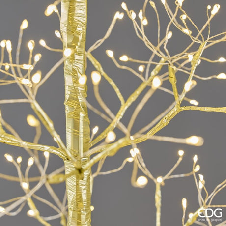 EDG Enzo De Gasperi Albero di Natale Faggio Slim 1080 LED H180 cm Oro – Albero Natalizio Luminoso
