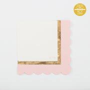 Servilletas Givi Chic de 3 Capas con Ribete 33 x 33 Cm Caja 16 Uds Rosado