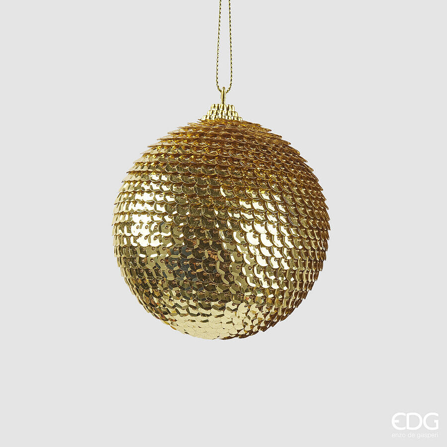 EDG Enzo De Gasperi Adorno Navidad Bola Escamas D 8 Cm Oro