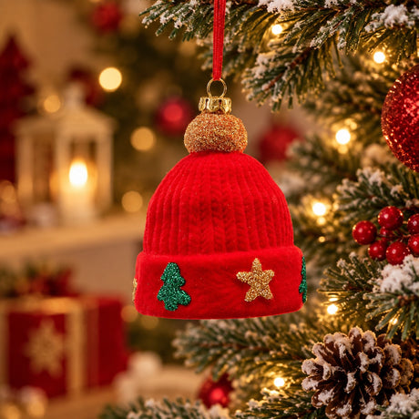 EDG Enzo De Gasperi Adorno Sombrero Rojo H9 cm – Decoración Árbol de Navidad