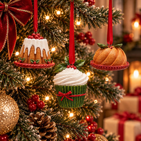 EDG Enzo De Gasperi Adorno Navideño Dulcecitos H7 cm Verde Rojo 3 Surtidos 1 Pieza – Decoración para Árbol de Navidad