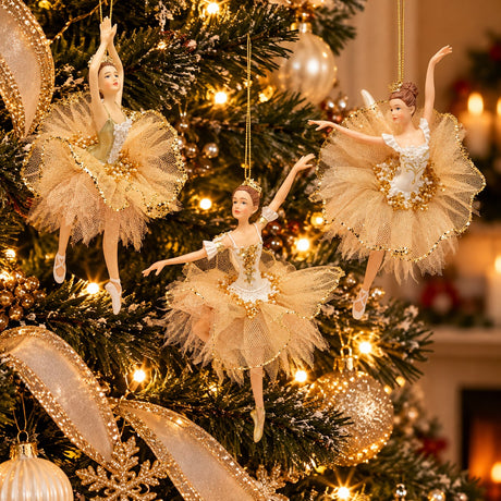 EDG Enzo De Gasperi Adorno Bailarina Gold H17 cm – 1 Ud. Surtida Decoración de Navidad