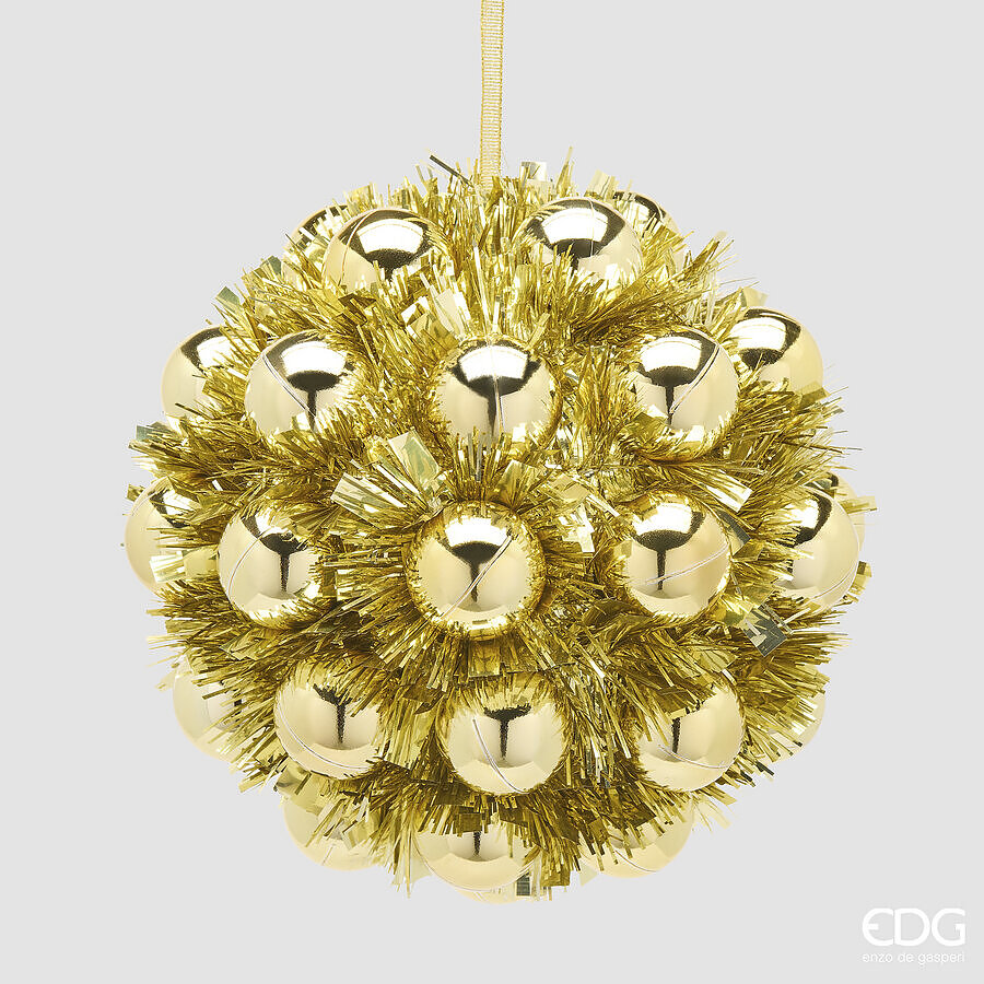 EDG Enzo De Gasperi Bola de Navidad Gold Ø20 cm – Adorno Navideño