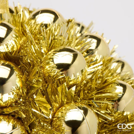 EDG Enzo De Gasperi Adorno Bola con Bolas Gold Ø25 cm – Decoración de Navidad