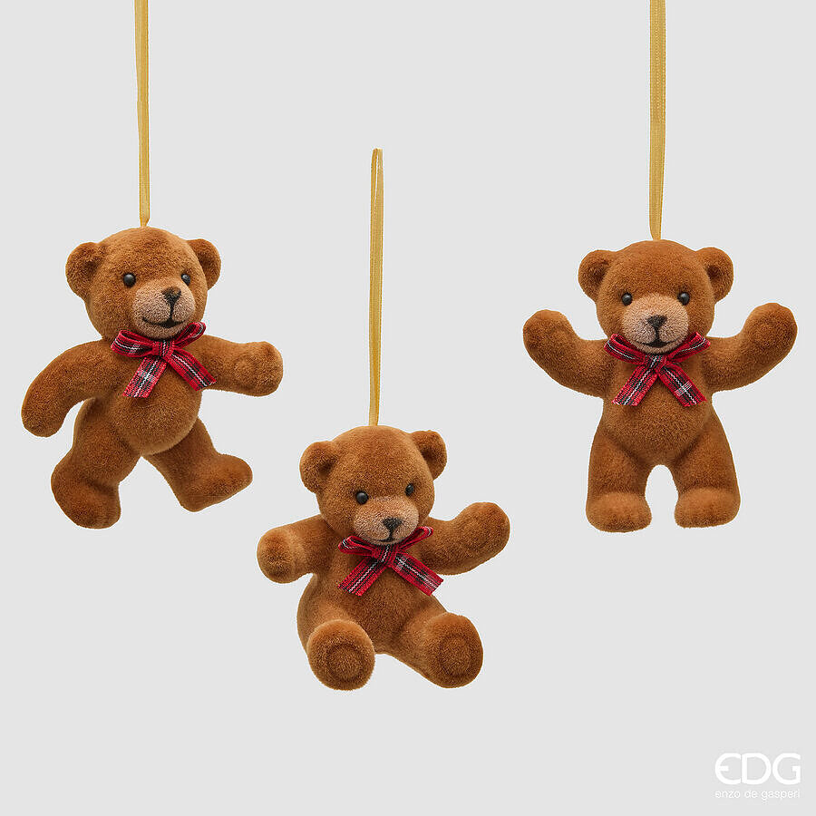 EDG Enzo De Gasperi Adorno Oso Brown H9,5 cm – 1 Uds Surtido Decoración Navideña