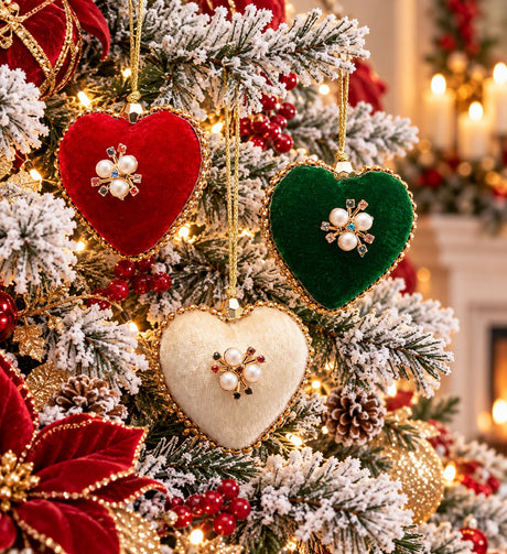 EDG Enzo De Gasperi Addobbo Cuore Elizabeth Assortito Multicolor Ø6 cm 1 Pz – Decorazione di Natale