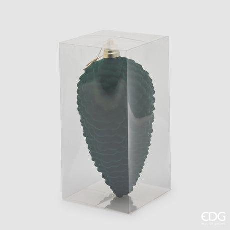 EDG Enzo De Gasperi Piña en Terciopelo Dark Green H25 cm – Adorno de Navidad