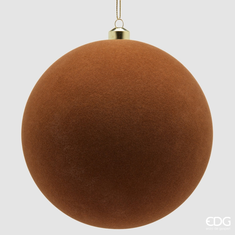 Bolas de Navidad EDG Enzo De Gasperi en Terciopelo Brown Mix Ø20 cm – Set 3 Uds