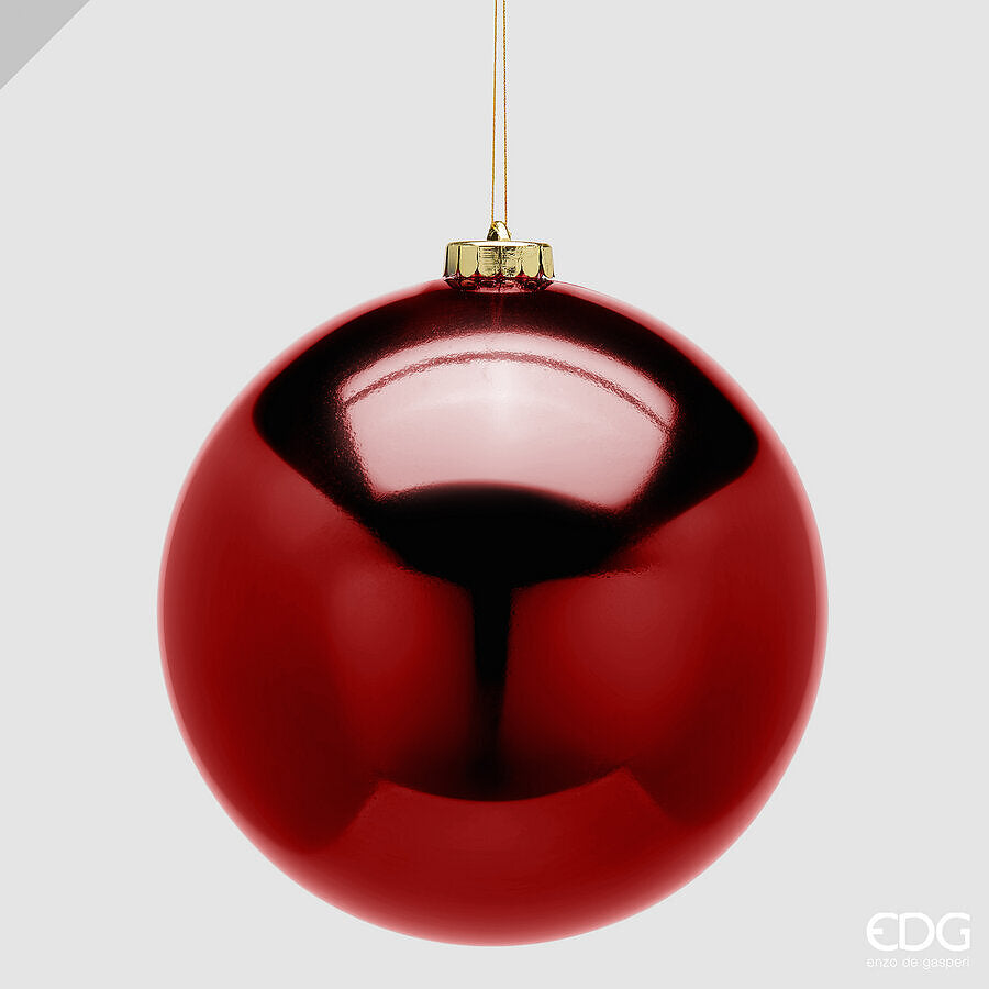 EDG Enzo De Gasperi Bola de Navidad Brillo Borgoña Ø15 cm – Adorno Navideño