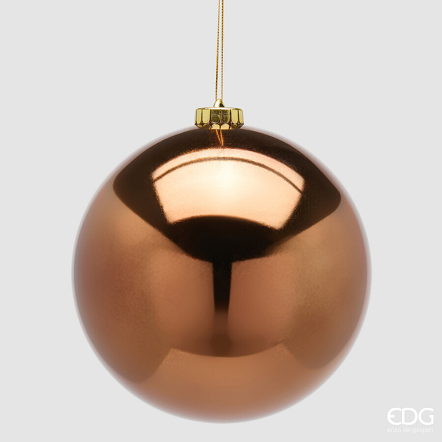 Bola de Navidad EDG Enzo De Gasperi Brillo Marrón Ø15 cm – Adorno Navideño