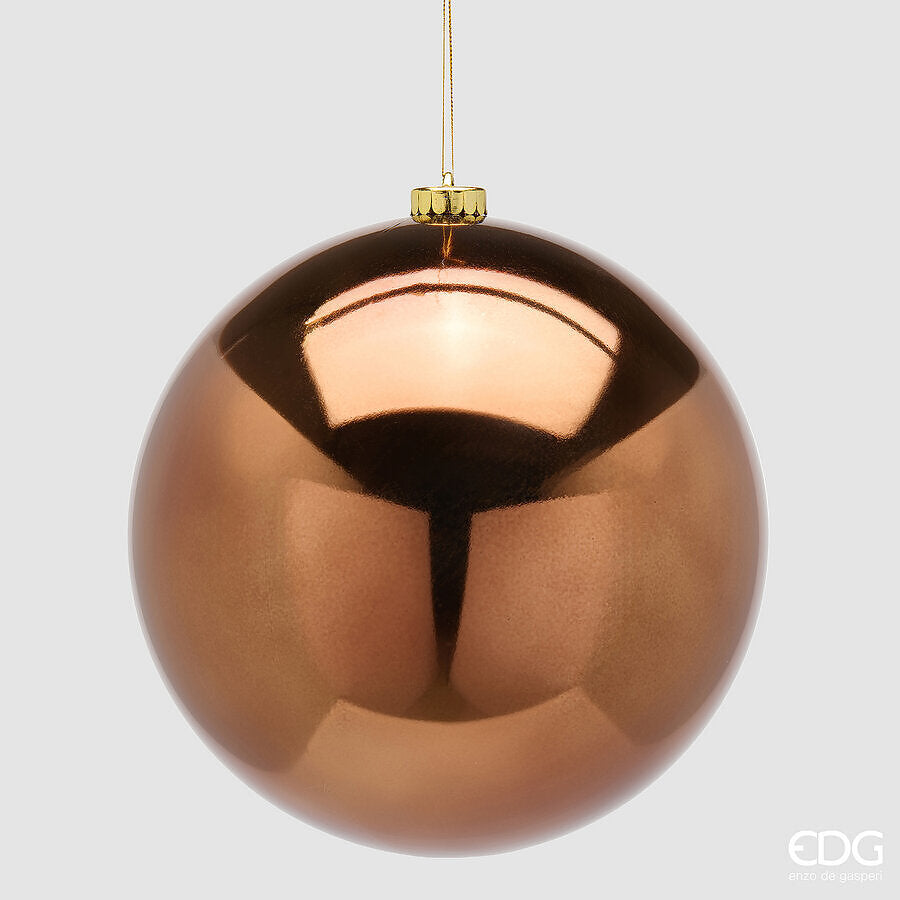 EDG Enzo De Gasperi Bola Navideña Brillante Brown Ø20 cm – Adorno Navideño