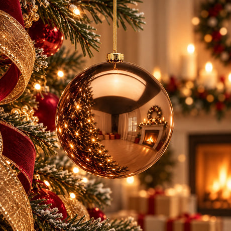 EDG Enzo De Gasperi Bola Navideña Brillante Brown Ø20 cm – Adorno Navideño