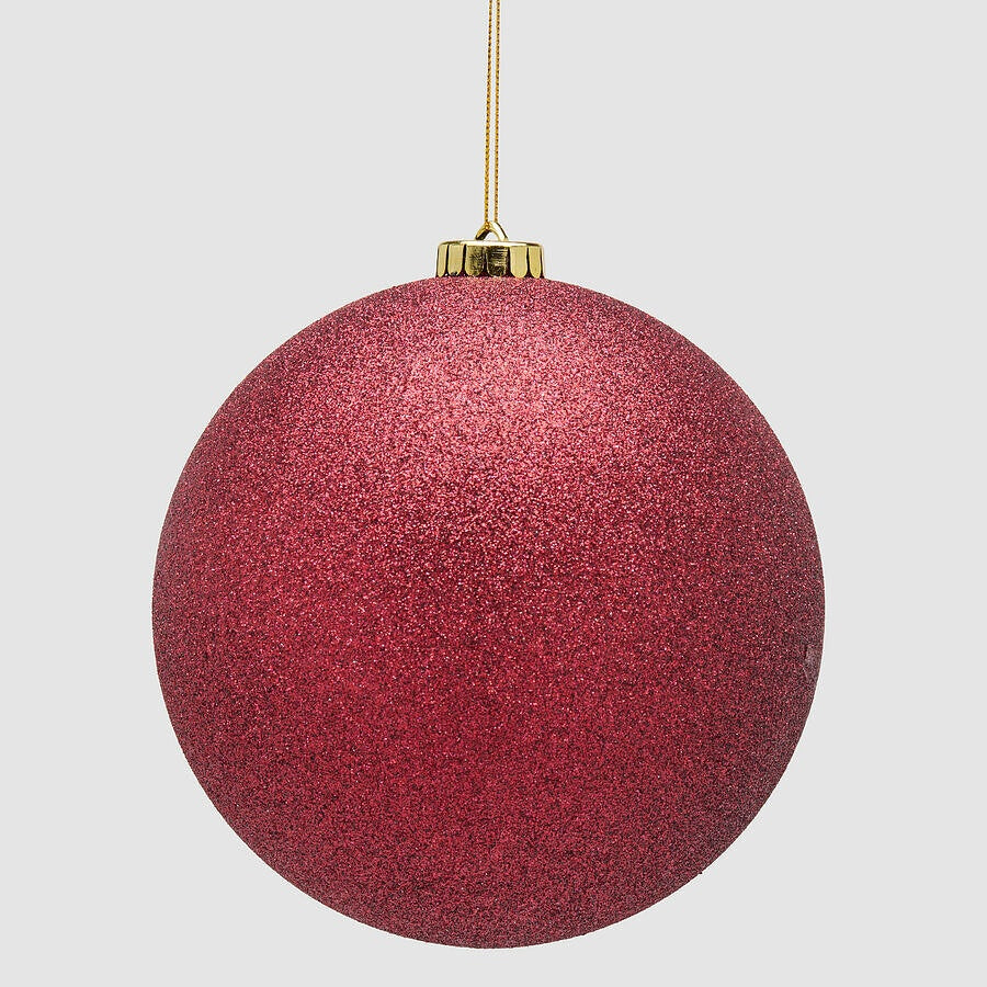 EDG Enzo De Gasperi Bola de Navidad Glitter Burgundy Ø15 cm – Adorno Navideño