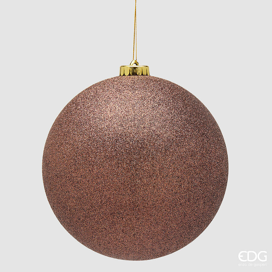 EDG Enzo De Gasperi Bola de Navidad Brillo Marrón Ø15 cm – Adorno Navideño